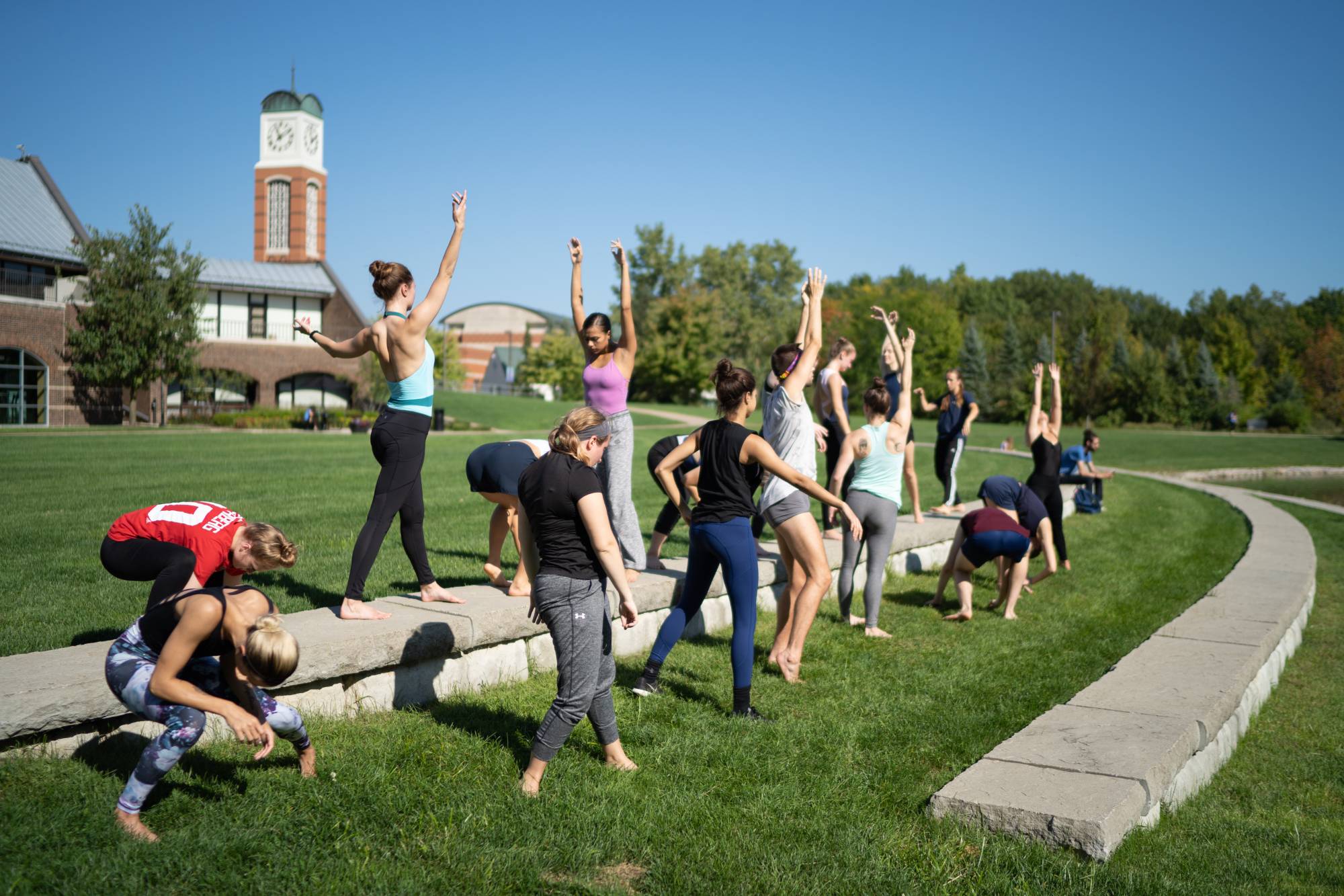 Dancing by Zumberge Pond